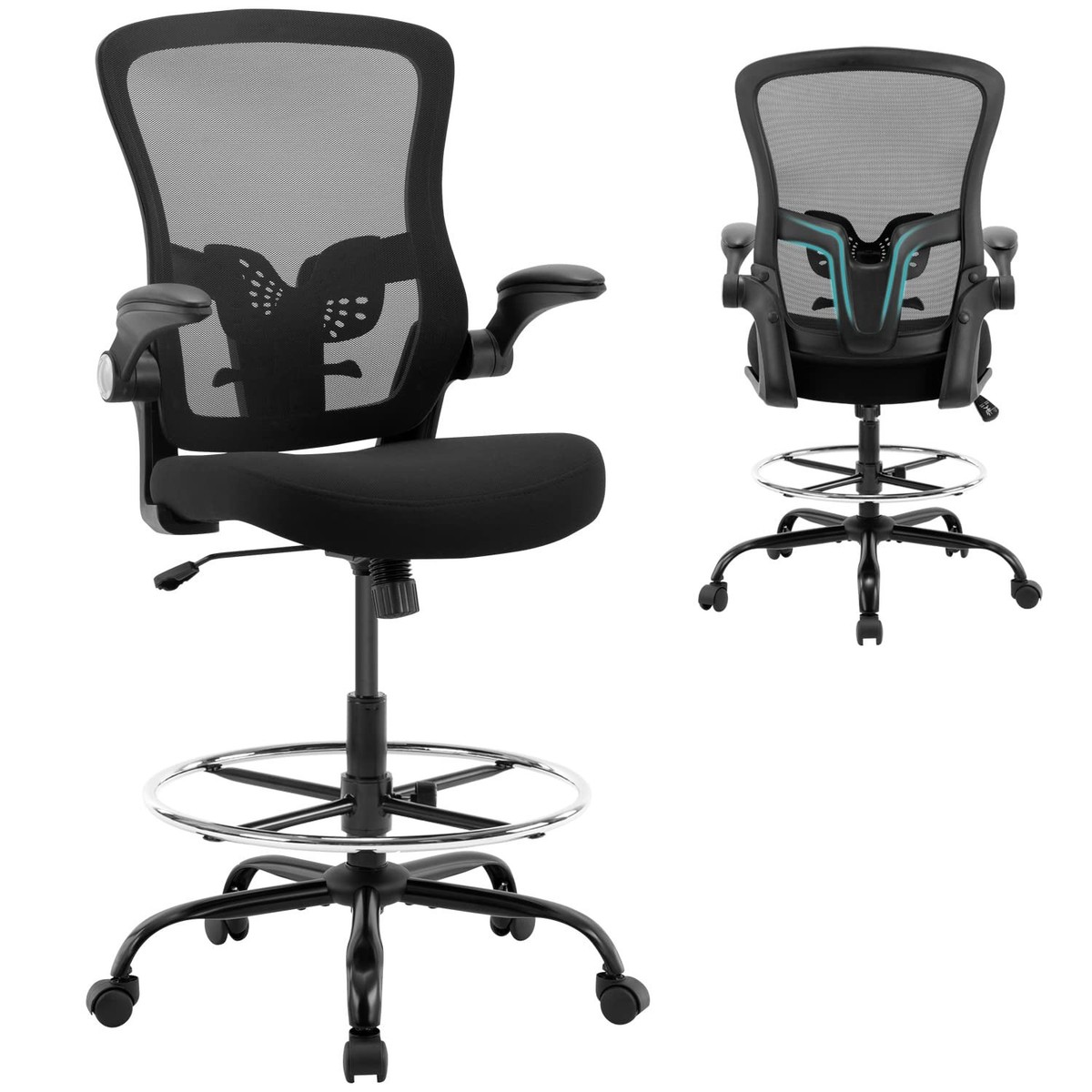 Drafting Chair,Tall Office Chair, Ergonomic Standing Desk Chair