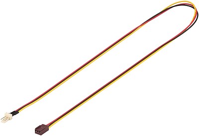 Lüfter Molex 3PIN Verlängerung 0,6m 3-polig Stecker auf Buchse Tachosignal 60cm