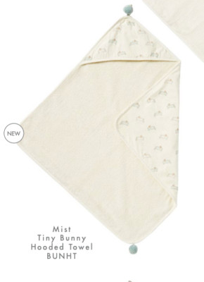 Petit Pehr Rub-A-Dub Hooded Towel Bunnies *New In Package*