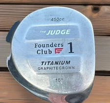 Founders Club The Judge 10° Carbon Crown Ti Driver UST Stiff Graphite 45" RH