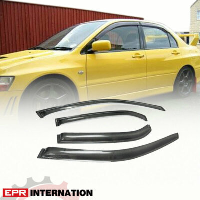 For MITSUBISHI Evolution 7 8 9 OE Style Carbon Fiber Wind Deflector Exterior Kit