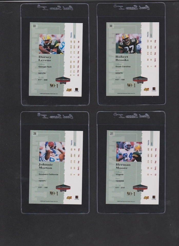 1998 CONTENDERS TICKET REGISTERED EXCHANGE GOLD #28 JOHNNIE MORTON LIONS SP #1/8 - Image 2 of 2