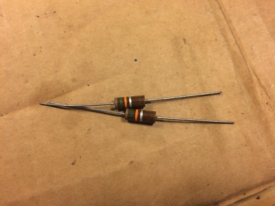 2 NOS Allen Bradley 15k ohm 10% 1 watt 1W Carbon Comp Resistors TESTED Qty Avail