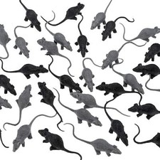 36 Pcs Plastic Fake Rats Mouse Toys Realistic Prank Mouse Toys for Halloween