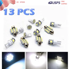 LED Lights Interior Package Kit for Dome License Plate Lamp Bulbs Pure White NEW