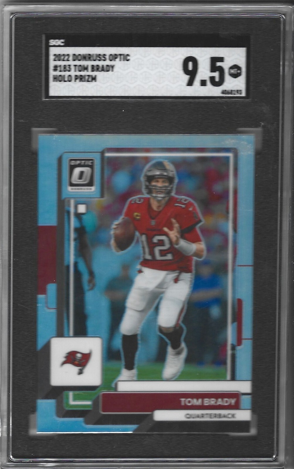 2022 Donruss Optic Holo Prizm #183 Tom Brady Buccaneers SGC 9.5 MINT