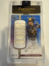 2024 Topps Luminaries Christian Yelich Home Run Kings Autograph Relic Card 4/10!