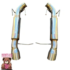 Dual Stainless Axle Back Exhaust Muffler System Kit 13-14 Ford Mustang GT 5.0L