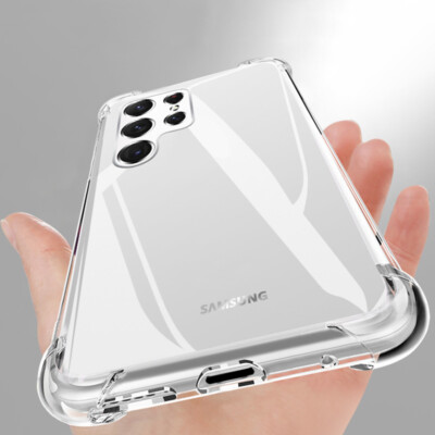 Crystal Clear Silicone Case Cover For Samsung S25 S24 S23 S22 Ultra S21 S20 A53