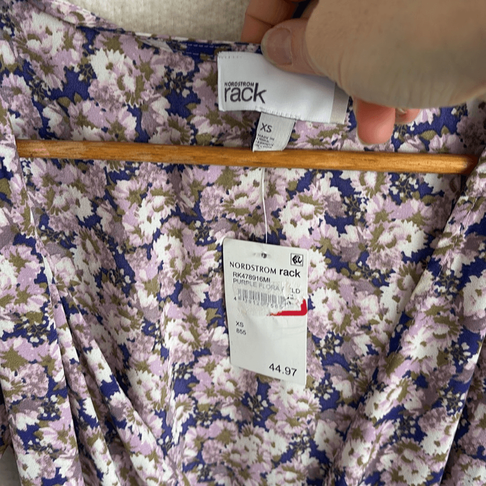 Nordstrom Rack Midi Wrap Dress Womens XS Purple Floral Field | eBay Nordstrom Rack Midi Wrap Dress Womens XS Purple Floral Field | eBay