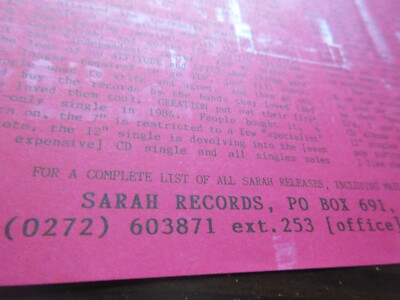 Field Mice So Said Kay UK Signed 10 inch Vinyl Single EP Sarah 38