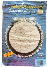 Creative Moments Hoop To Stitch Candlewick Wall Plaque Kit 8244 Rose Brand New