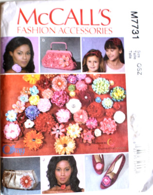 MCCALLS PATTERN 7731 RIBBON FLOWERS TO MAKE  NEW  UNCUT   FF
