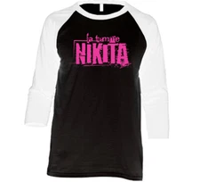La Femme Nikita 90s Tv Show Action Raglan 3/4 Sleeve Shirt