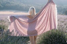 Geometric Beach Towel Pink