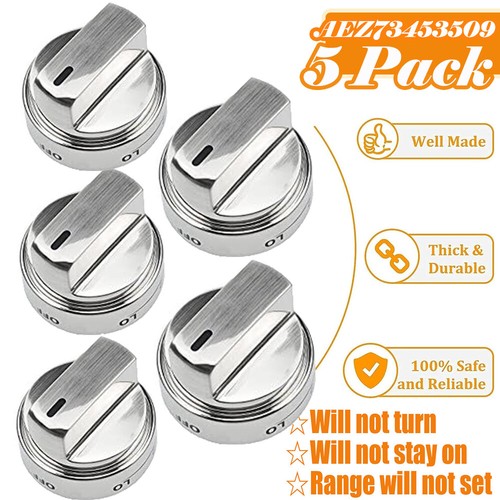 Pack De 5 Perillas (knobs) Genuinas OEM Para Horno LG - Modelo AEZ73453509, Aptas Para Varios Modelos De Hornos Y Encimeras LG