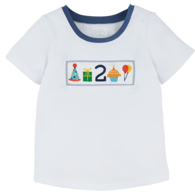 Aiden's Corner Handmade Super Hero 2nd Birthday T-Shirt - Boys' Second Birthday Outfit, 100% Cotton (White, 2T)