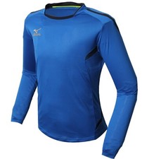 Mizuno Men GAME L/S T-Shirts Jersey Training Blue Running Top Shirt P2MA602526