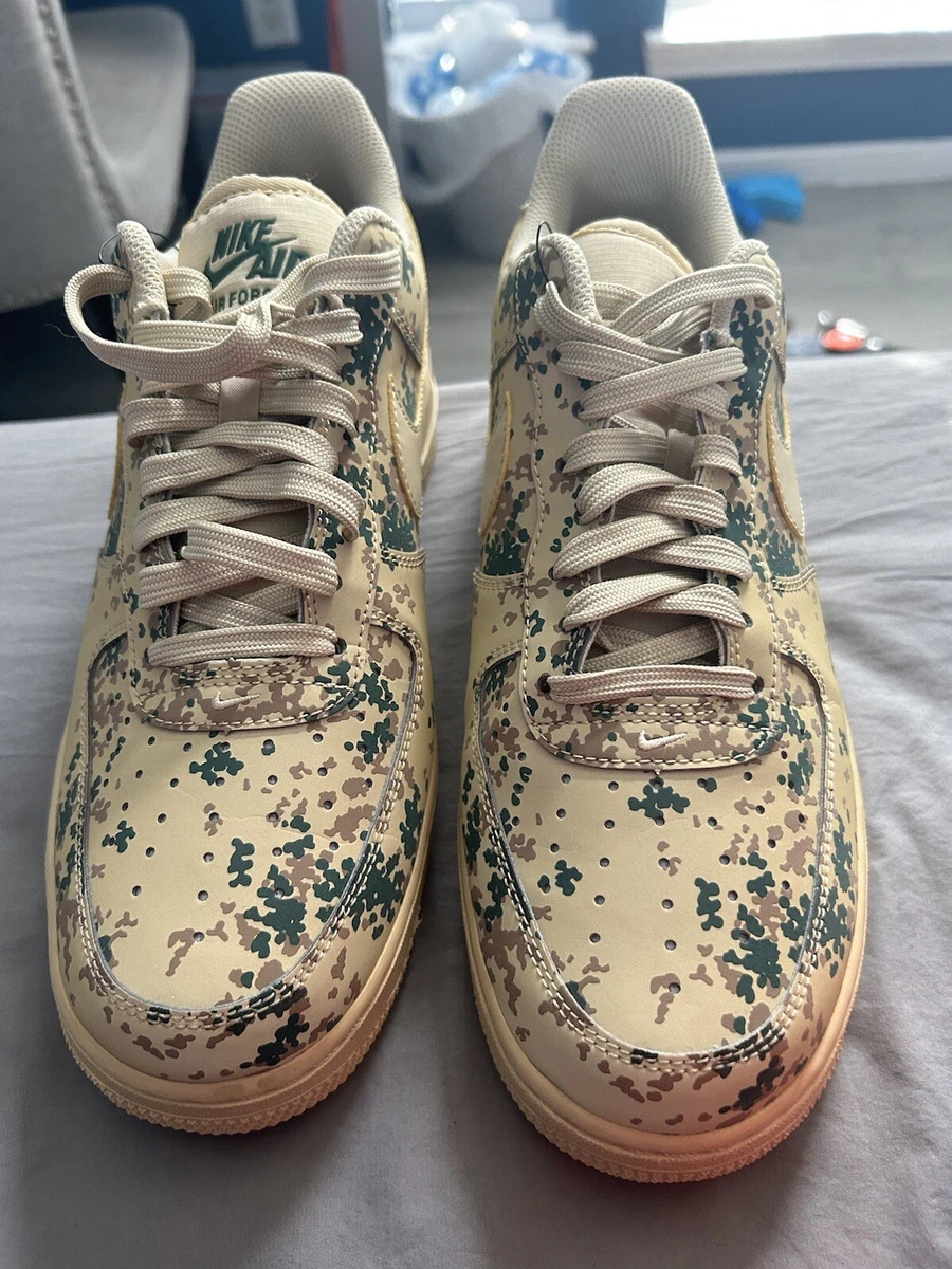 Nike Air Force 1 \'07 LV8 Team Gold/Camo Men\'s Basketball Shoes 823511-700 size 1 Nike Air Force 1 Gold Reflective Camo for Sale  main image 3