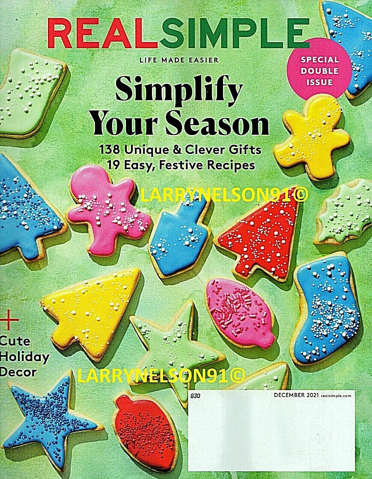 NEW REAL SIMPLE MAGAZINE DEC 2021 CHRISTMAS GIFT GUIDE HOLIDAY RECIPES DECOR | eBay