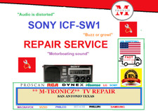 FLAT RATE REPAIR SERVICE SONY ICF-SW1 RADIO NO SOUND AUDIO READ LISTING
