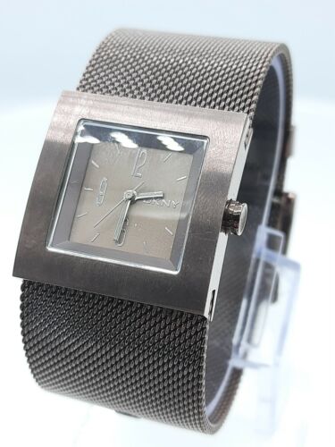 DKNY NY-3809 ladies full steel time only watch mesh bracelet NY-3809 3ATM - Photo 1/12