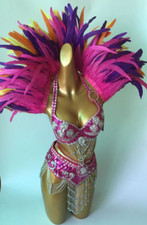 Beaded Dance Performance Feather Outfit Brazil Carnival Festival Stage Costume