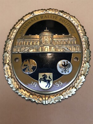Badge Automobile German Rally #219 1955 ADAC MCS National Solitude Rallye Rally