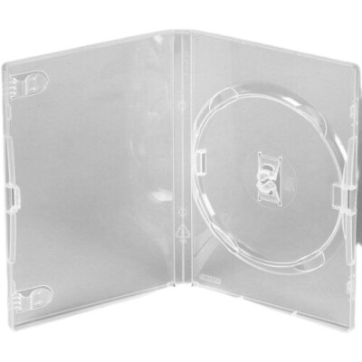 AGI Amaray 14 mm durchsichtige einzelne DVD-CD-BLU RAY robuste Hülle - 50 Stück