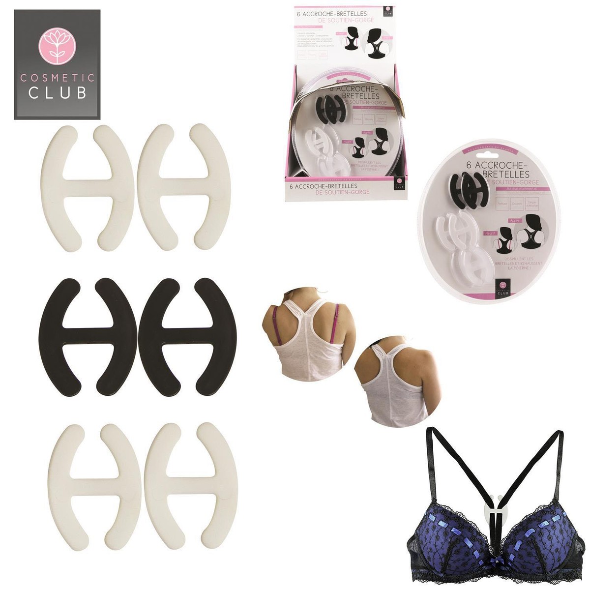 Clips Invisibles Pour Bretelles De Soutien-gorge - Lot De 12 Pièces Transparentes, Antidérapantes - Fixateur De Bretelles Pour Femmes, Toutes Tenues