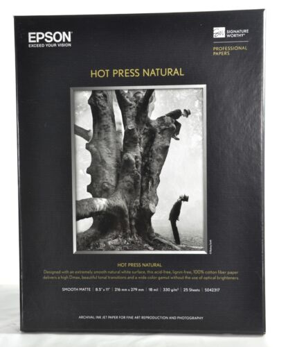 Papier naturel presse à chaud Epson S042317 8,5 x 11 25 feuilles NEUF ET SCELLÉ - Photo 1 sur 4