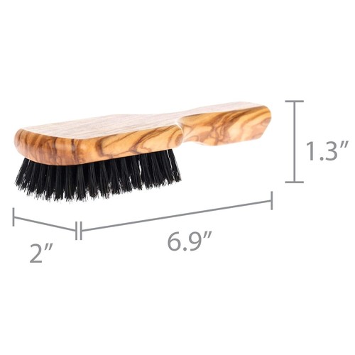 SMALL Men's Hairbrush Pure Boar Bristle with Real Olivewood Handle 6.75 Inche... - Picture 4 of 9
