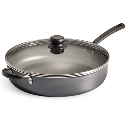 Tramontina PrimaWare 5 Quart Non-Stick Covered Jumbo Cooker, Ceramic, Gray