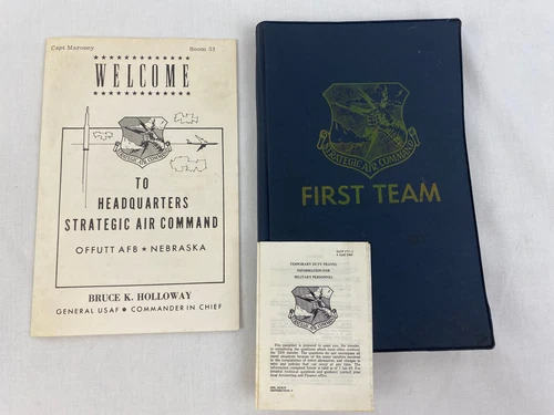 1969 Strategic Air Command First Team Notebook Offutt US Air Force & Itinerary