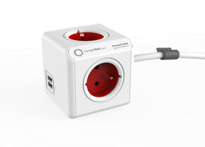 PowerCube USB-Verlängerungskabel 1,5 m - Rot