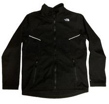 The NORTH FACE WINDWALL Softshell Jacket BLACK Full Zip Mock Neck Boy's XL 16/18