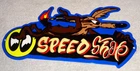 VINTAGE WILE E. COYOTE ON MOON EYES SPEED SHOP ROCKET 🚀 METAL GASOLINE OIL SIGN