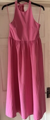 Zara Pink Halterneck Dress Size M (12-14) - Image 1 of 4