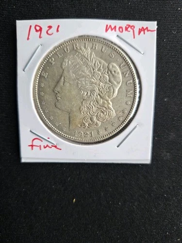 1921 $1 Morgan Silver Dollar FINE