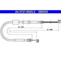 ATE 24.3727-0525.2 Seilzug, Feststellbremse