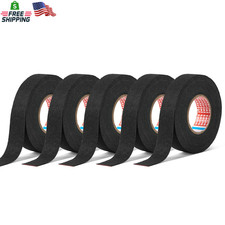 HSTECH 5 Rolls Wire Loom Harness Cloth Tape, Speaker Wiring Harness Cloth Tape,