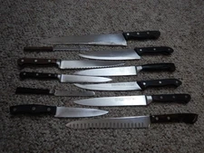 Vtg Lot of 11 Chef & Kitchen Knives Multi Brands Dexter, Koch , Zwilling J.A.H,