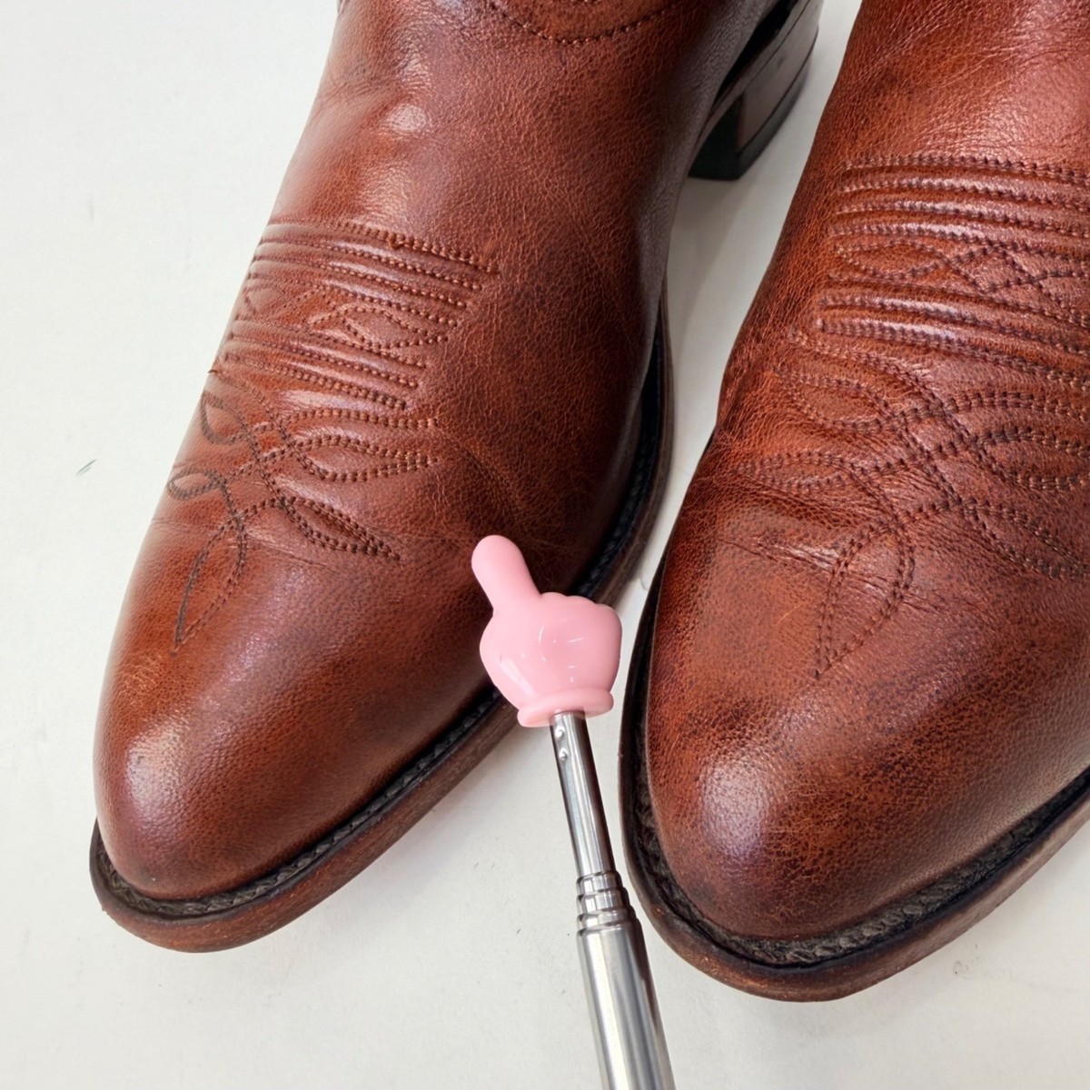 Boulet Mens Roper Boots 8D Brown Leather Western Cowboy Made in Canada Boulet Men main image 2