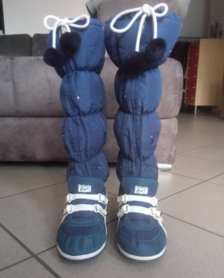 Damen Mädchen Onitsuka Tiger Sneaker-Stiefel Gr. 35 dunkelblau Snowboots