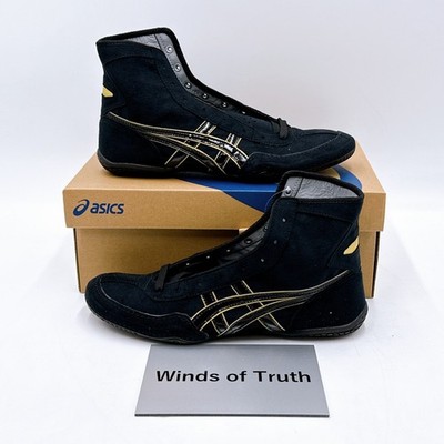 Asics Wrestling Shoes 1083A001 EX-EO special order black x black gold H/W black