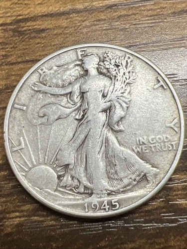 1945 Walking Liberty Half dollar  Actual Coin Check My Store Out & Save Reduced