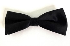 Vintage Royal Clip-On Bow Tie Black Rust Resistant OS