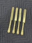 Antique Mono 8 3/4” Dinner Knife X 4 Sterling Silver Scrap Knives Towle?