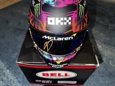 Oscar Piastri Signed Official 2024 Miami GP Mini Helmet 1:2 McLaren JSA Auth