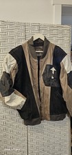 Vintage Leather Bomber Jacket One For Survival By Novax Ultra Rare Size L/Korea